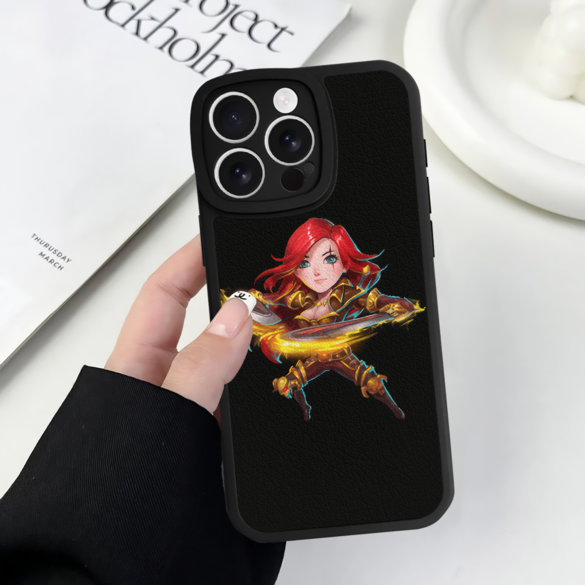 （画像用） リーグ・オブ・レジェンド League of Legends LOL 【iPhone 16シリーズ対応】シリコンスマホケース（レザー調） 材質：シリコン